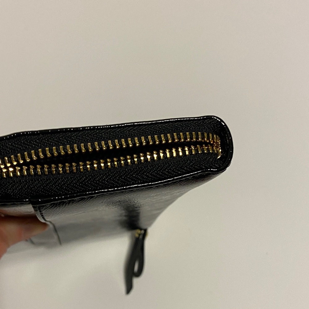 Coach poppy patent Leather long Zip Wallet - Picture 10 of 11